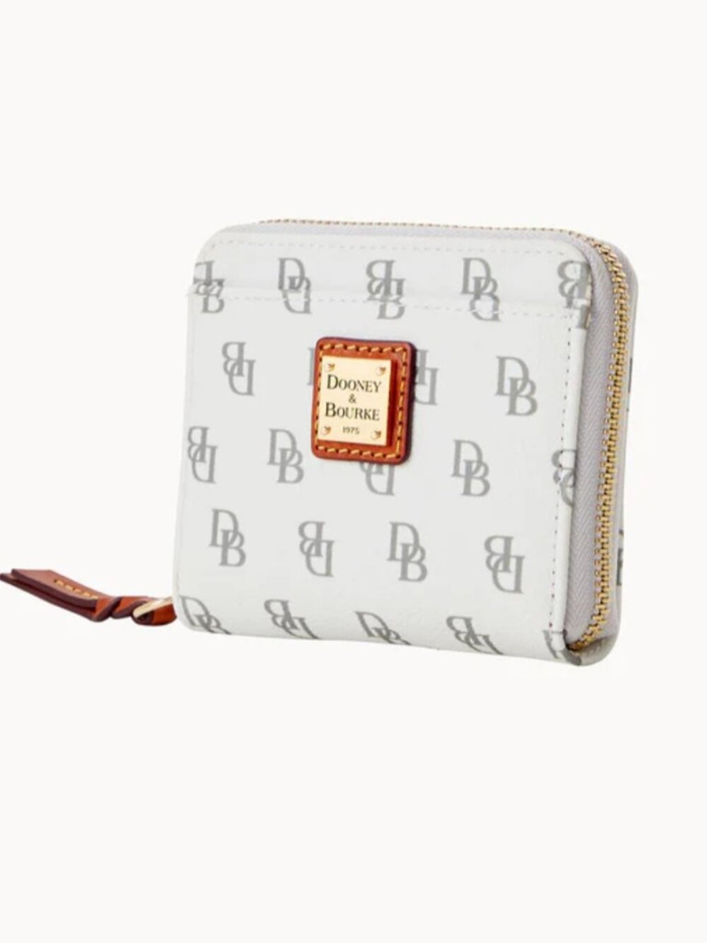 Dooney and Bourke white Gretta small zip-around wallet
